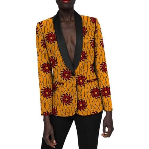 African Fashion print women suit jackets events wear tailor made shawl collar womens Ankara blazers for wedding/party