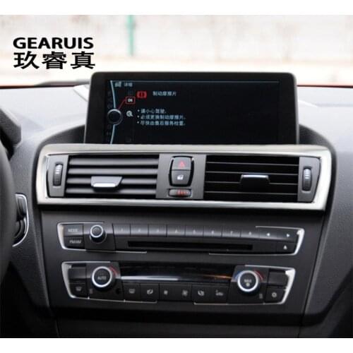 Car Styling Front Center Air Outlet Vent Outlet Frame Covers Stickers Trim for BMW 1 Series F20 F21 Auto interior Accessories
