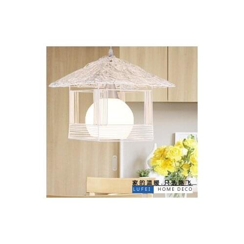 Bamboo Rattan pendant light rustic lamps rattan lamp single cage lights small house lamp pendant lamp zb24
