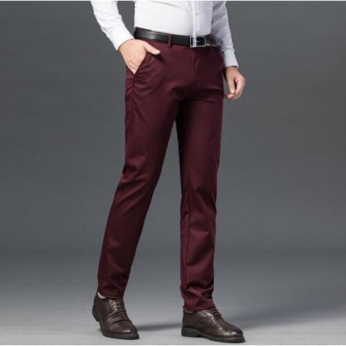 2021 Luxury Straight Business Casual Men Pants High Quality Designer Spring Autumn Elegant Male Leisure Long Formal Trousers