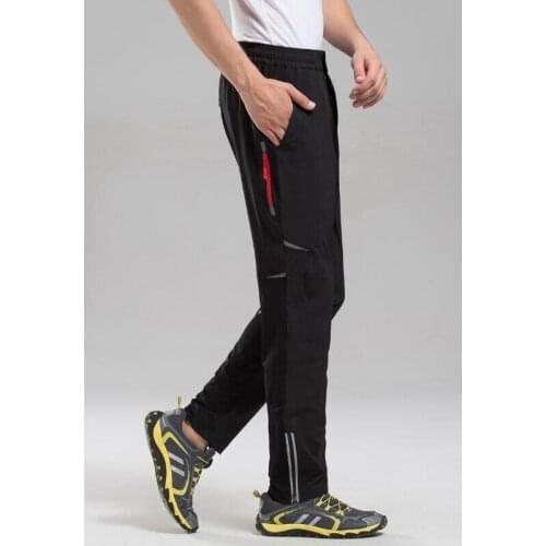 Quick-dry Mens Pants Reflective Cycling Camping Hiking Pants Black Outdoor Elastic Climbing Fishing Trekking Trousers Pantalon