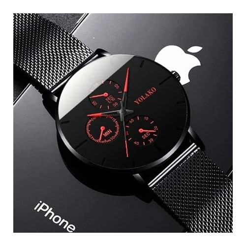 2021Men Business Casual Ultra Thin Clock for Mens Fashion Watches Male Stainless Steel Mesh Belt Quartz Watch relogio masculino