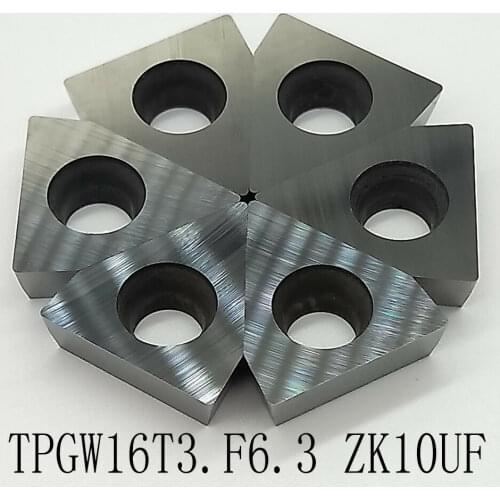 CNC TPGW16T3.F6.3 ZK10UF Milling Carbide Inserts Cutting Tools For Steel 10pcs