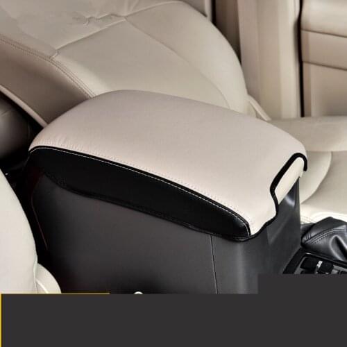 Leather Armrest Storage Box Cover For Toyota Prado2700 4000 2010 2011 2012 2013 2014 2015 2016 2017 AB080