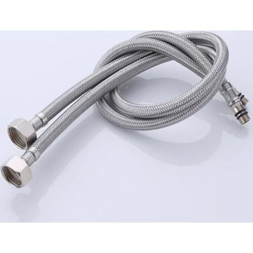 Kitchen Hose Stainless Steel Flexible Plumbing Pipes Bathroom 2 Piece/Set Cold Hot Faucet Supply Pipe Hoses G 1/2 G 3/8 G 9/16