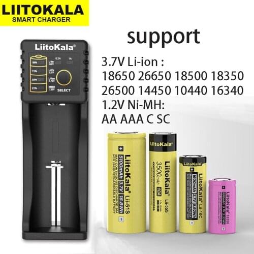 LiitokalaChargerLii-100B 100 202 18650USB Battery26650lithium battery portable AA AAA1.2V Ni-MH LiFePO4 14450 18350 16340 smart