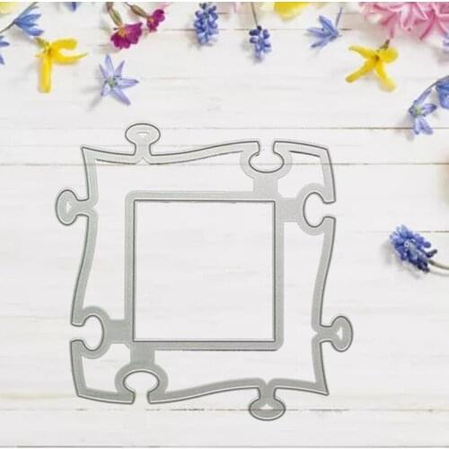 Puzzle Border Model Carbon Steel Cutting Dies DIY Scrapbooking Photo Album Embossing Paper Cards Making Stencil Decorative