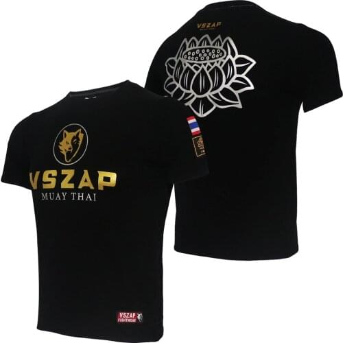 VSZAP Men T Shirt Sports Running Boxing Mens Brand Gym Fitness MMA Training Shirts Sportswear Quick Dry Men Jerseys boxeo