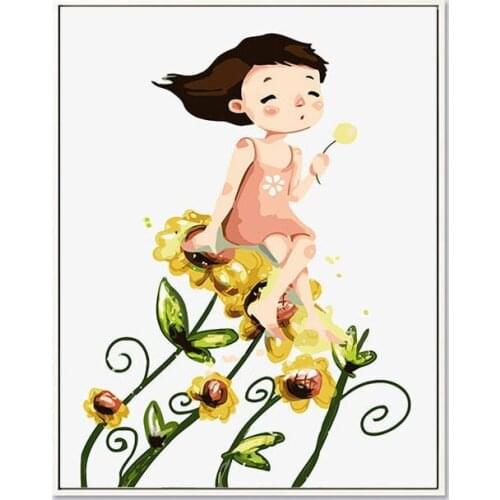 Paint By Number Kit For Kids Paint By Number Painting Diy Kids And Flowers Oil Painting On Canvas Home Decor Wall Art Gift