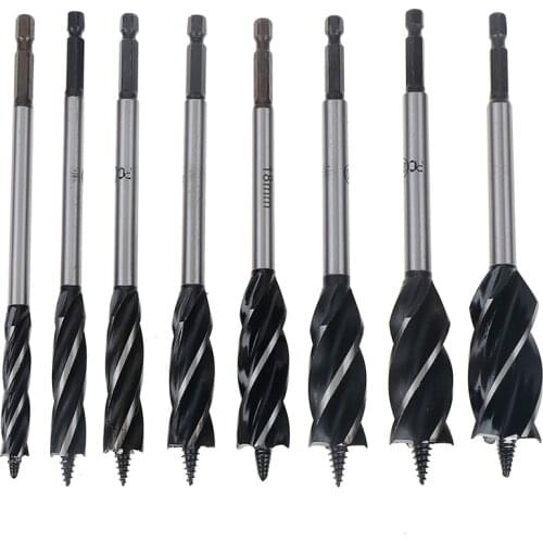 10-25 Mm Woodworking Tools Twist Drill Bit Set Steels Open Shallow Hole Spiral Drill Bits For Wood Spiral Hole Drill