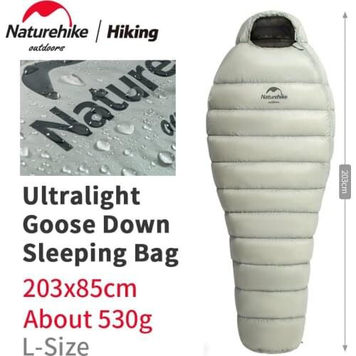 Naturehike 9℃~-9℃ Winter Goose Down Adult Sleepingbag Mummy Style Thickened 850Fp Ultralight Keep Warm FIREWORKS Sleeping Bag