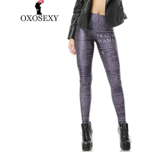 New High Waist leggings Elastic Slim legging Leggins fitness magazine news Femme Leggin Printed Women Leggings Women Pants 153