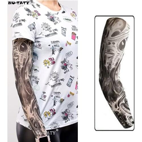 Nu-TATY Iron arm Man&woman style Tattoo Sleeve Stockings Body Art Leggings Cool Boys Girls Party Wearings