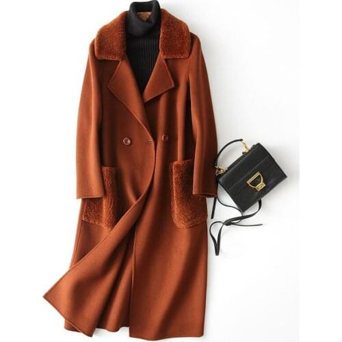 Coat Wool 100% Female Autumn Winter Jackets Women abrigos mujer invierno Casual Womens Spring Jacket 37113 WYQ1258 's