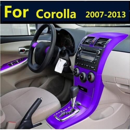 Carbin Fibre Door Armrest /Center Console Air Vent /Gear Shift Sticker For Toyota Corolla 2007-2013 interior decoration stickers
