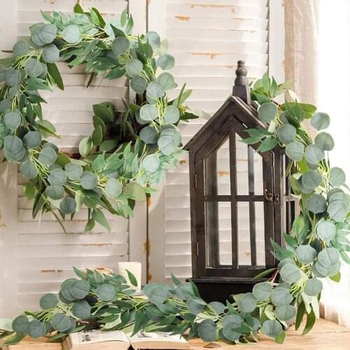 Hanging Artificial Plants Eucalyptus Garland Willow Plants 2M Pla Fake Vines S4J1 Home N5Q7 Rattan Garden Vertical Decor L E9M4