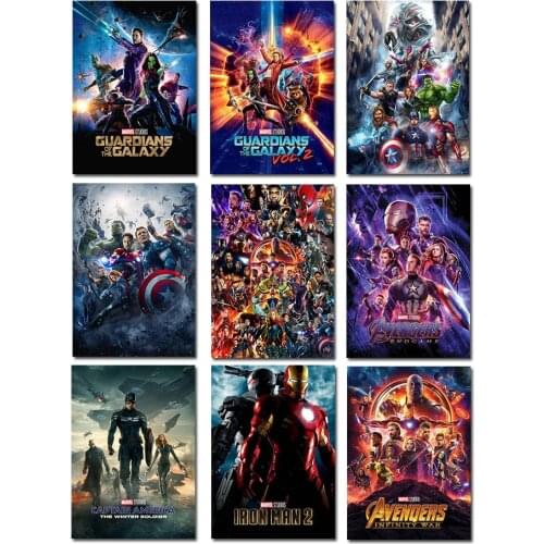 Marvel Movie Avengers Infinity War Poster Superhero Comic Canvas Painting Wall Art Picture Living Room Home Decoration Gift
