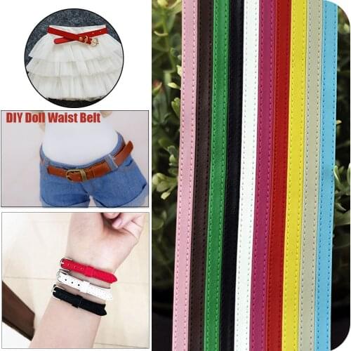 New DIY Handmade Doll Waist Belt Material 11 colors Super Mini Width 3/5mm Dolls Belt Kids Educational Toys Clothes Accessories