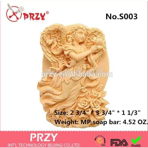 PRZY 2D Silicone Soap Mold - Wings of Love - free shipping soap mold silicone soap molds girl angel No.S003