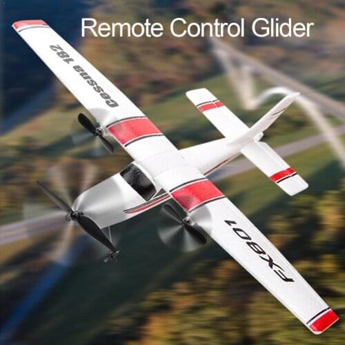 FX801 RC Airplane Romote Control Plane Toy Cessna 182 For Beginner RC 2.4GHz 2CH Durable Aircraft Toys Kids Outdoor Flight I1Z9