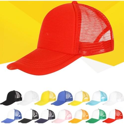 Adjustable Snapback Hats For Women Men Unisex Cap Casual Plain Mesh Baseball Cap Streetwear Dad Hat Hip Hop Trucker Cap