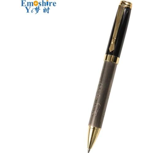 Promotional Business Ballpoint Pen Rotating Plating Metal Ball Pen Advertising Gift Ballpoint Pen Custom LOGO P537