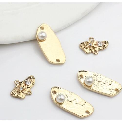 Zinc Alloy Golden Geometry Shape Charms Connector 17*11mm For DIY Fashion Jewelry Earrings Making Finding Accessories
