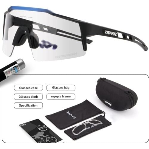 Road Bike Cycling Eyewear Photochromic Cycling Glasses for Men Women Sports Cycling Sunglasses Mountain Bicycle Glasses Unisex
