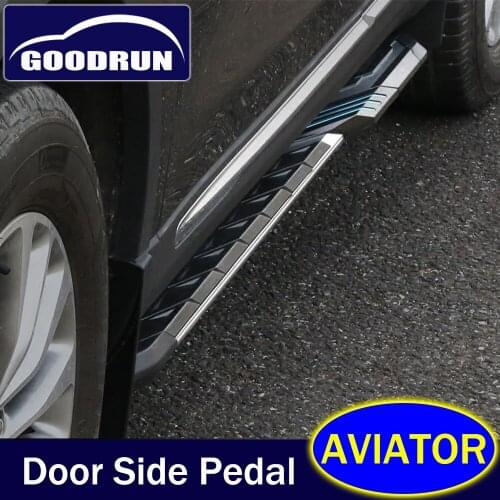 Door sill protector For Lincoln AVIATOR side pedal guard cover sticker exterior car accessories Scratch resistant decoration
