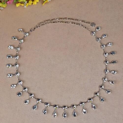 Belly Dance Waist Chain Water Drop Rhinestones For Women Oriental belly Dancing Accessories Exquisite waistband delicate