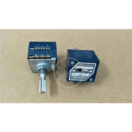 1pcs FOR ALPS 27 type double potentiometer A10K A20K 25MM / round handle the volume potentiometer