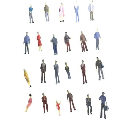 100pcs/lot 1/100 Architecture Model Botique Figure For Building Kits Toy Train Layout