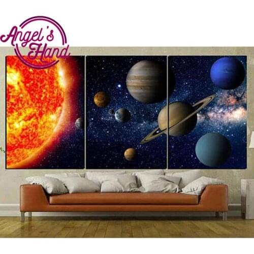 3pcs,diamond embroidery sale Planet map,5d diamond painting full diamond mosaic pictures of rhinestones cross-stitch home decor