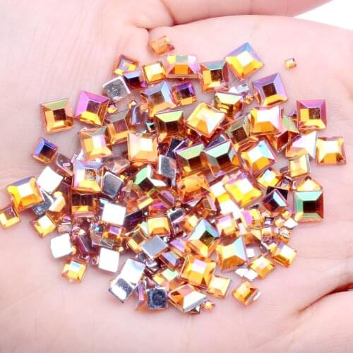 Nail Acrylic Rhinestones FlatBack Square 4mm 2g 90pcs For Crafts Scrapbooking DIY Clothes Nail Art Decoration