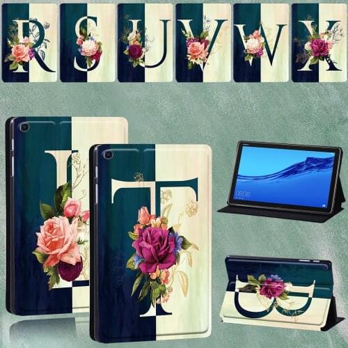 For Huawei MediaPad M5 10.8"/ MediaPad M5 Lite 10.1" 26 Letter Pattern Series High Quality Tablet Case + Free Stylus