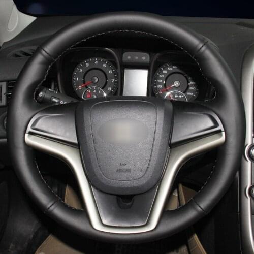 For Volvo XC90 2015 2016 2017 Carbon Fiber Cow Leather Car Steering Wheel Cover car accessories Automotive interior Auto parts