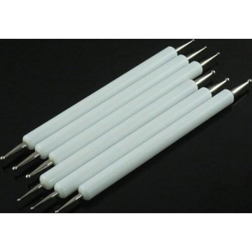 2 Way Double Rhinestone Dotting Drill Dot Painting Point Pen Acrylic Nail Art pen Manicure Polish Tool DIY F20173186