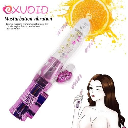 EXVOID Rotatation Big Dildo Vibrator G-spot Massager Sex Toys for Couples Enlargement Silicone AV Stick Prostate Massager
