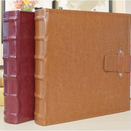Creative PU Leather Photo Album 6 Inch Plastic Insert 200 Sheets Photo Album Wedding Photo Album Life Note Book Album Gift