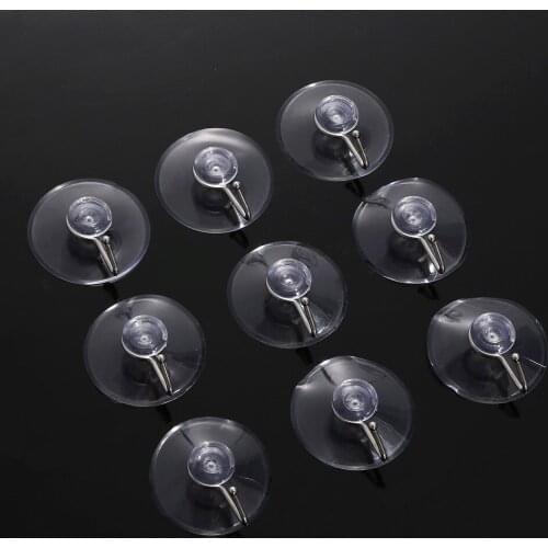 5Pcs Hook Strong Transparent Suction Wall Sucker Hanger Waterproof Adhesive Heavy Load Rack Stainless Steel Hook cintre cabide