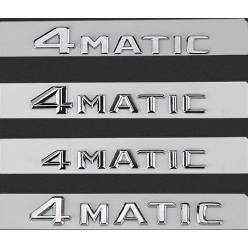 Letters Emblem Car Styling Refitting Trunk 4 Wheel Drive Logo Sticker Glossy Black Chrome New Old for Mercedes Benz 4MATIC Badge