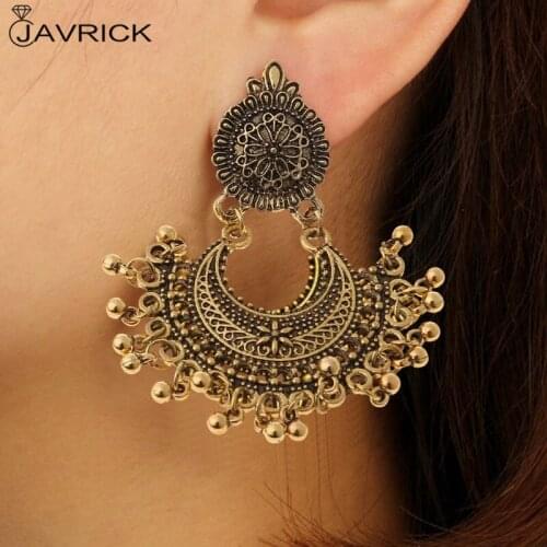Metal Tassel Jhumka Indian Ethnic Bollywood Dangle Earrings Fashion Jewelry