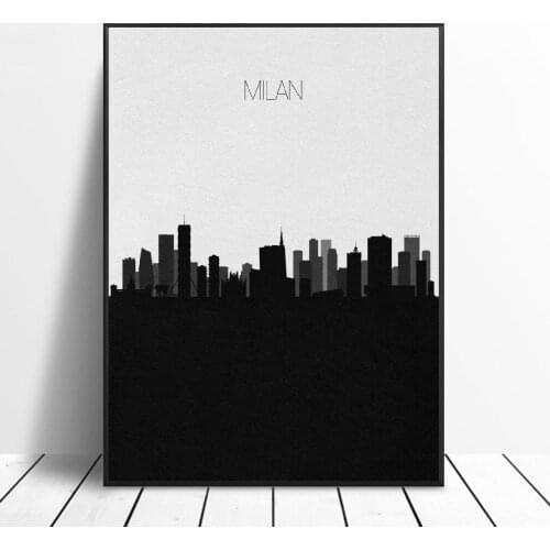 Milan Skyline Canvas Art Print Wall Poster Living Room Decoration No Frame
