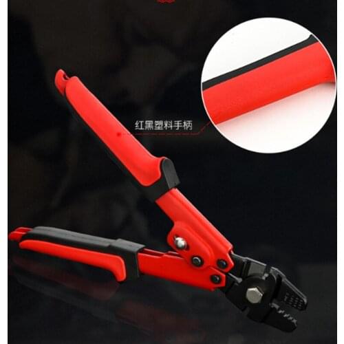 Steel Wire Crimping Tool Stainless Steel Fishing Pliers Braid Wire Bait Hook Remover Fishing Tackle Cutting Pliers