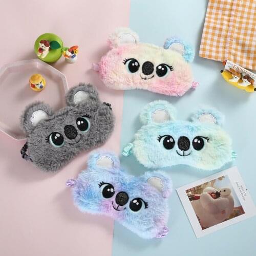 Plush Cute Koala Sleep Mask Children Sleeping Eye Cover Cartoon Kids Blindfold Animal Lovely Eyepatches For Child Relax Health