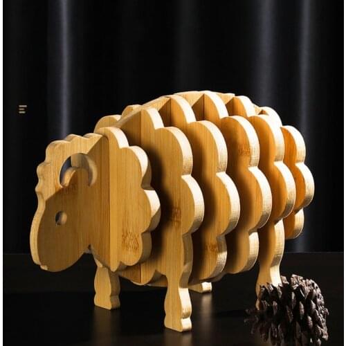 Sheep Tea Tray Coaster with Storage Rack Mold Silicone Epoxy Resin Mold Used to Make Artificial Agate Pieces Coastes