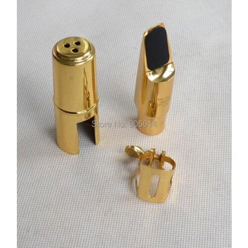 Gold plated Soprano Saxophone Sax Mouthpiece Size # 7