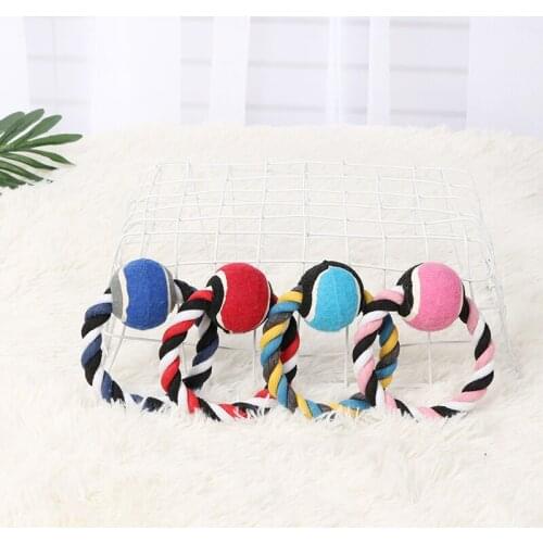 Pet cotton rope ball hand woven dog toy chew Ball Dog Chew molar toy tennis cotton rope