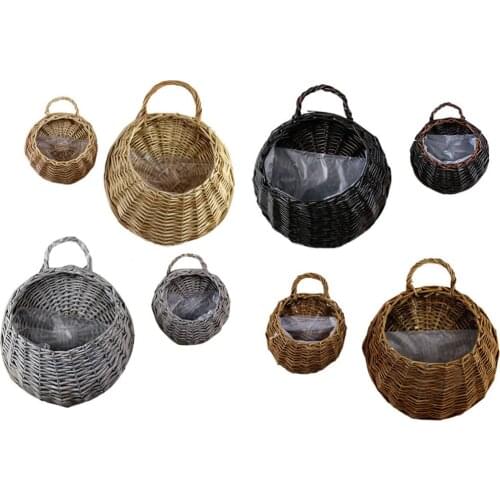 Birds Nest Wall Hanging Basket Wicker Gardening Home Garden Wedding Wall Decoration AC889