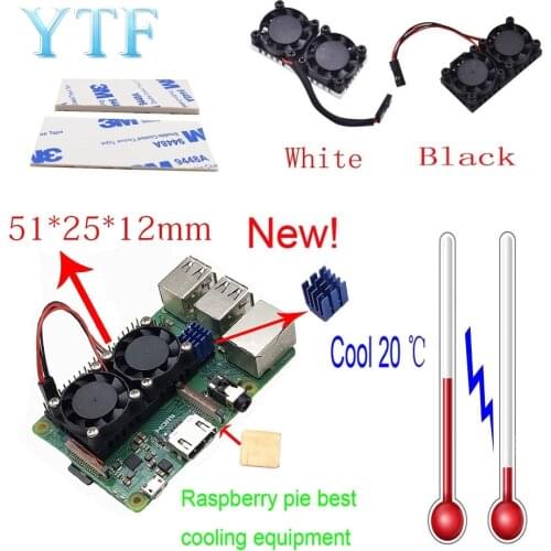 Raspberry Pi 4B 3 B+ Dual Fan Ultimate Heatsink Cooler With Double Cooling